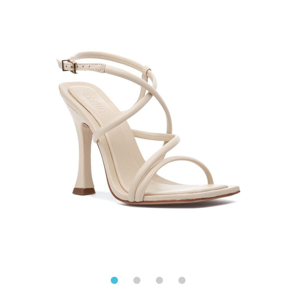 NEW Schutz Lovi Strappy Sandal in Eggshell, Size 10.5, MSRP $120
